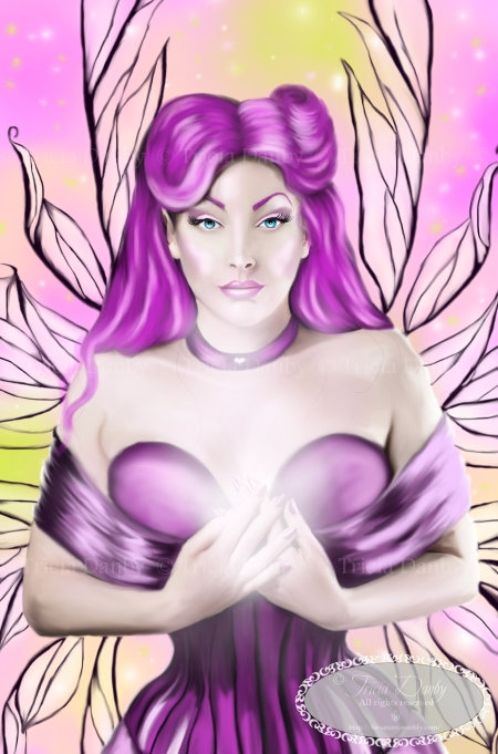 Pink Candy Burlesque Fairy by Tricia Danby